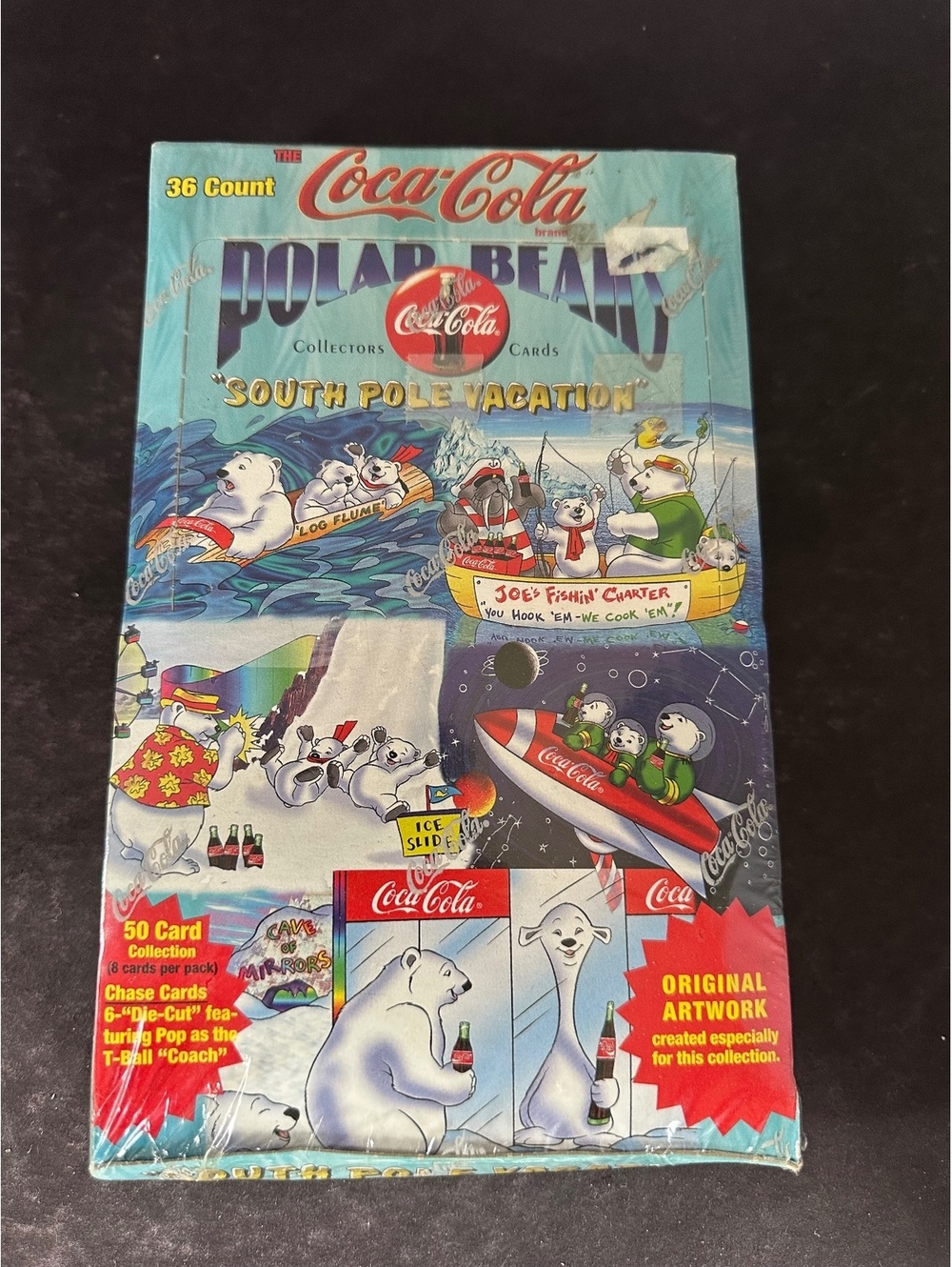 1996 Coca-Cola Polar Bears South Pole Vacation Sealed Box 36 Packs Cards